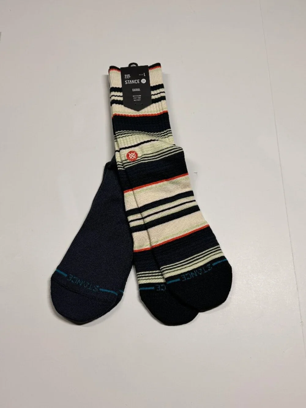 NWT Stance Combed Cotton Blend Crew Socks - Large - 2 Pair